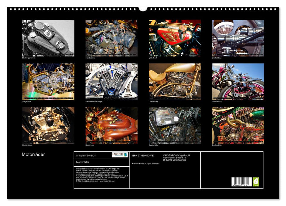 Motorräder (CALVENDO Wandkalender 2027)