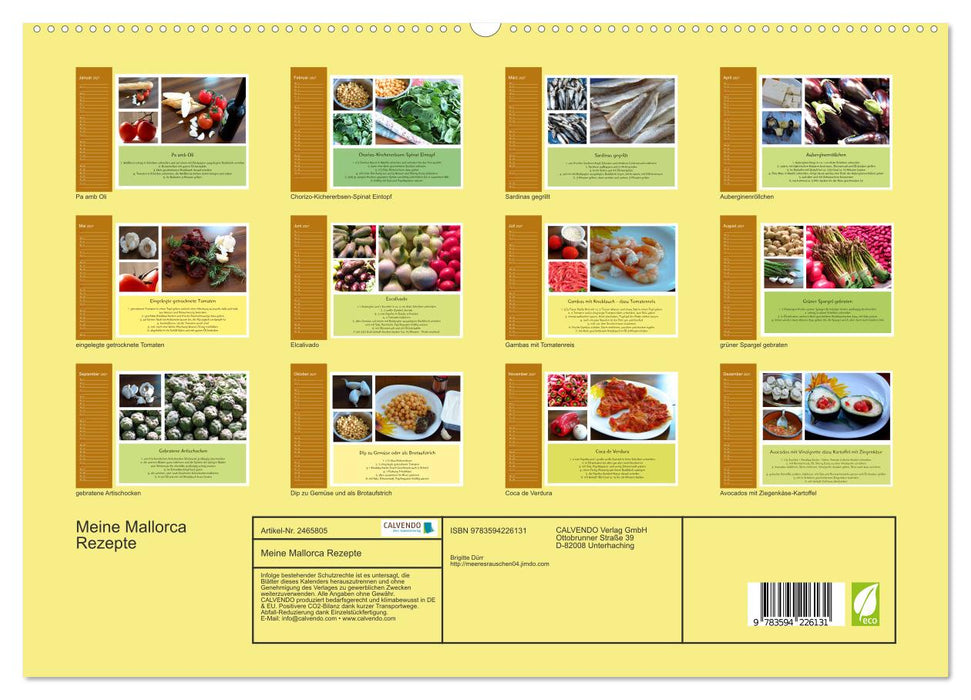 Meine Mallorca Rezepte (CALVENDO Premium Wandkalender 2027)