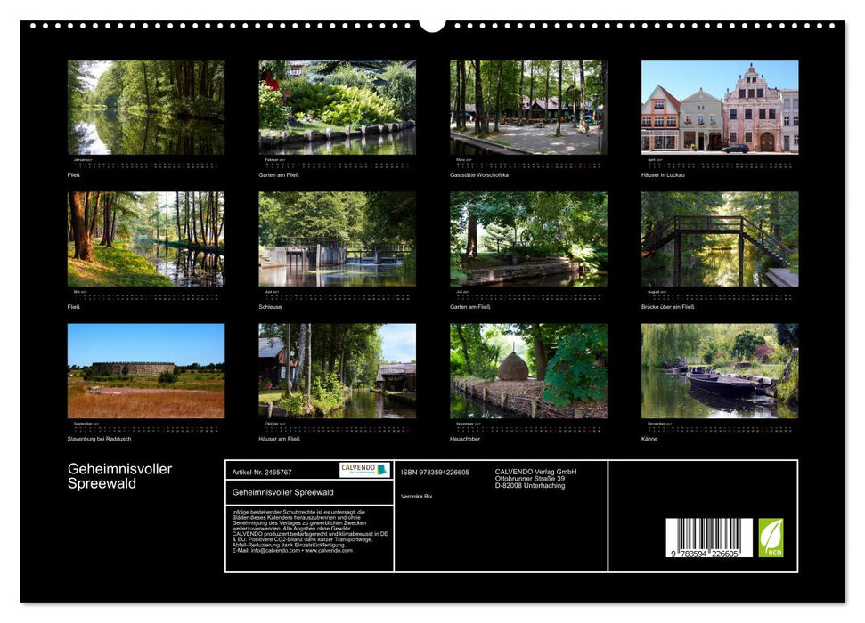Geheimnisvoller Spreewald (CALVENDO Premium Wandkalender 2027)