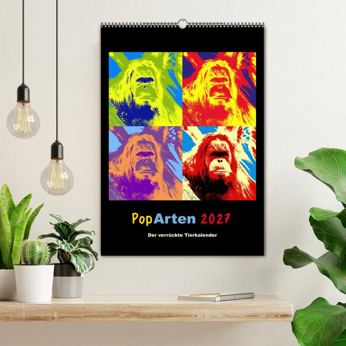 PopArten 2027 – Der verrückte Tierkalender (CALVENDO Wandkalender 2027)