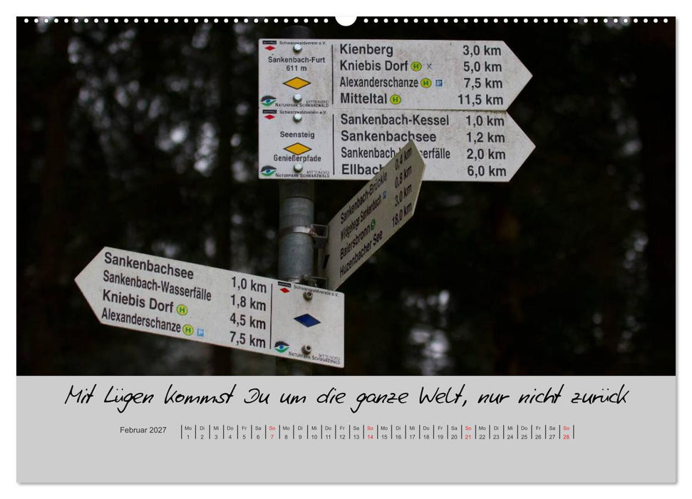 Kleine und große Wahrheiten - Sprüche zum Nachdenken (CALVENDO Wandkalender 2027)