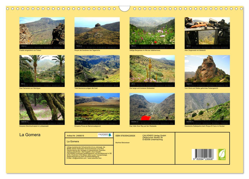 La Gomera (CALVENDO Wandkalender 2027)