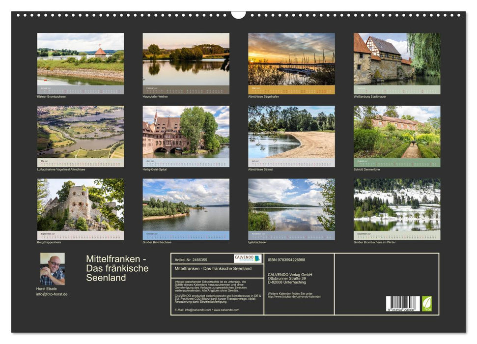 Mittelfranken - Das fränkische Seenland (CALVENDO Wandkalender 2027)