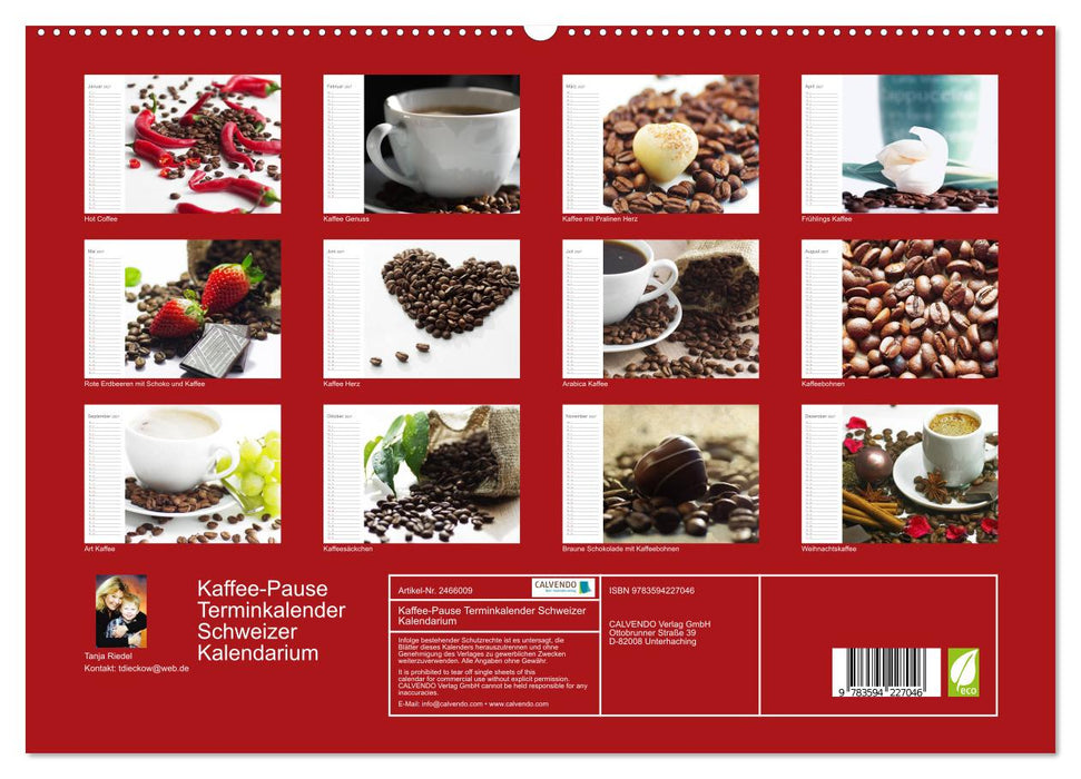 Kaffee-Pause Terminkalender Schweizer Kalendarium (CALVENDO Premium Wandkalender 2027)
