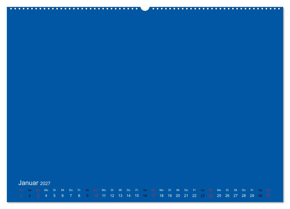 Bastelkalender - Blau (CALVENDO Wandkalender 2027)