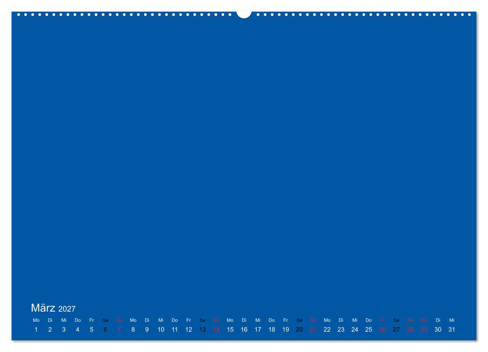 Bastelkalender - Blau (CALVENDO Wandkalender 2027)