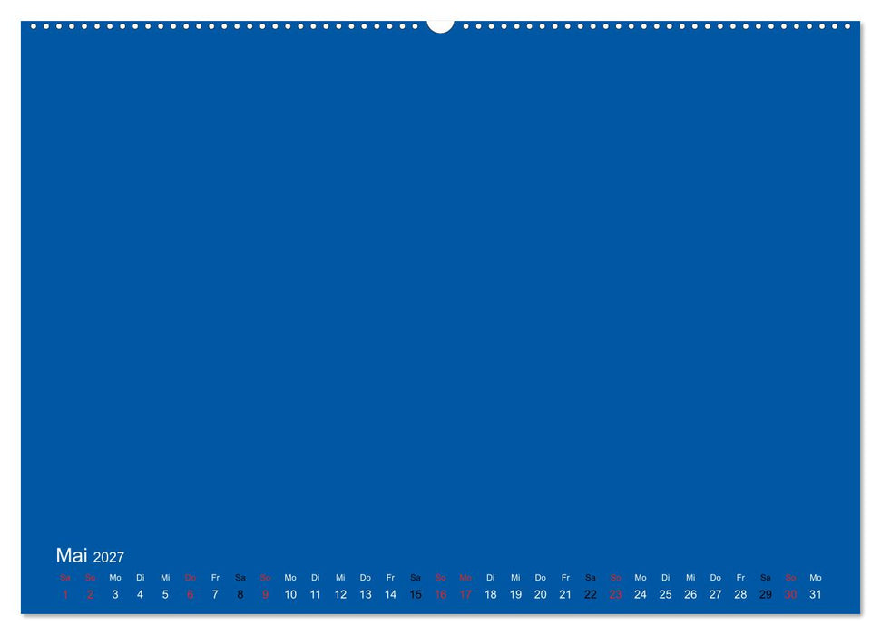 Bastelkalender - Blau (CALVENDO Wandkalender 2027)