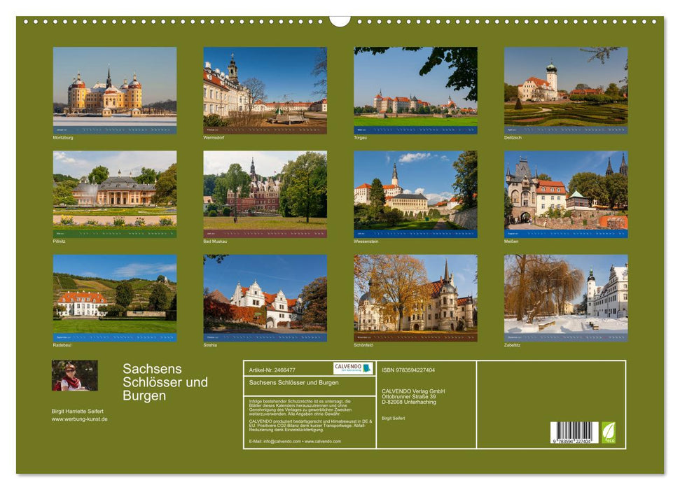 Sachsens Schlösser und Burgen (CALVENDO Wandkalender 2027)