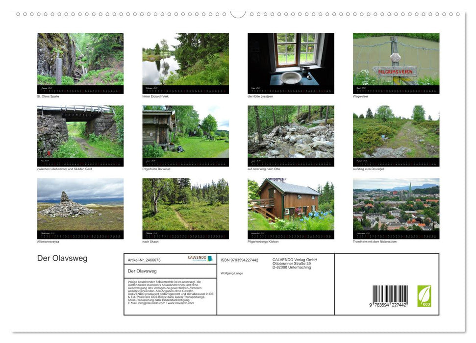Der Olavsweg (CALVENDO Premium Wandkalender 2027)