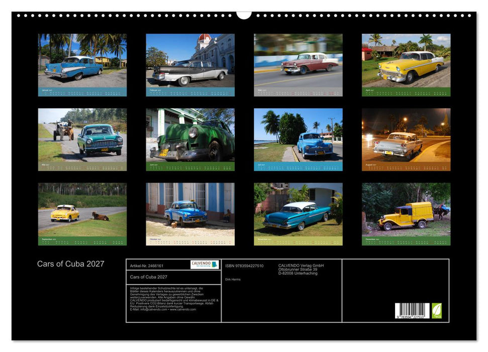 Cars of Cuba 2027 (CALVENDO Wandkalender 2027)