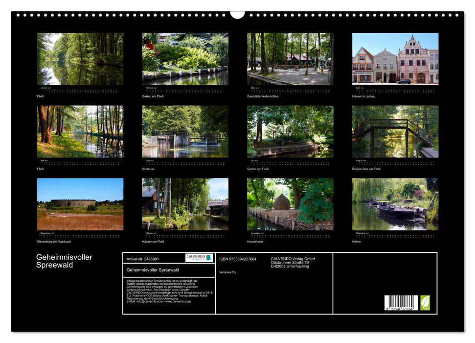 Geheimnisvoller Spreewald (CALVENDO Wandkalender 2027)