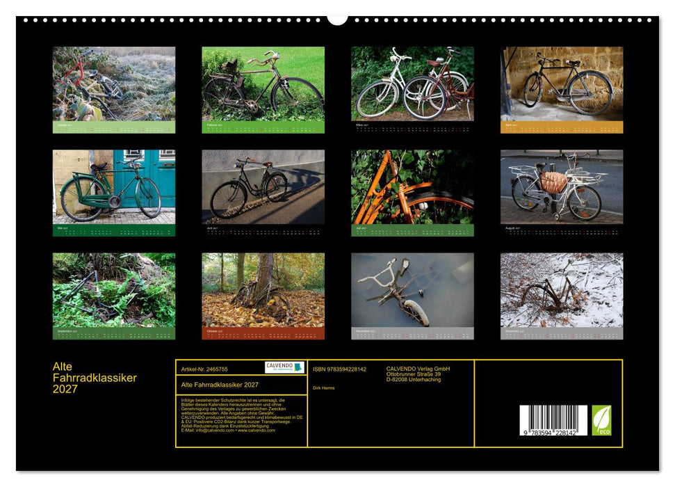 Alte Fahrradklassiker 2027 (CALVENDO Premium Wandkalender 2027)
