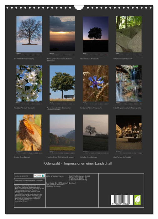 Odenwald - Impressionen einer Landschaft (CALVENDO Wandkalender 2027)