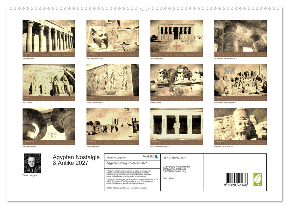 Ägypten Nostalgie & Antike 2027 (CALVENDO Premium Wandkalender 2027)