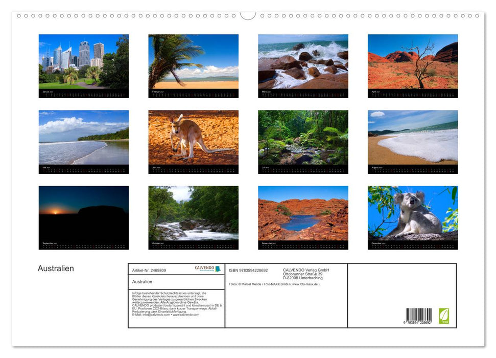 Australien (CALVENDO Wandkalender 2027)