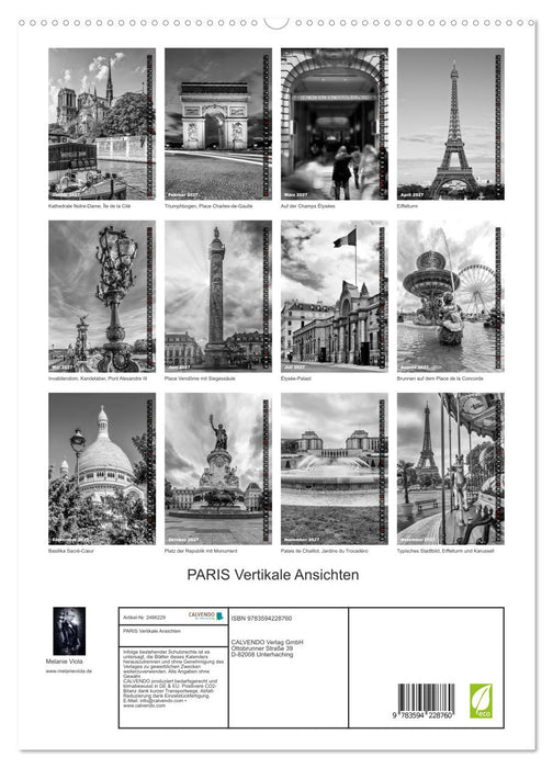 PARIS Vertikale Ansichten (CALVENDO Premium Wandkalender 2027)