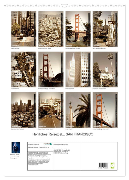 Herrliches Reiseziel... SAN FRANCISCO (CALVENDO Wandkalender 2027)