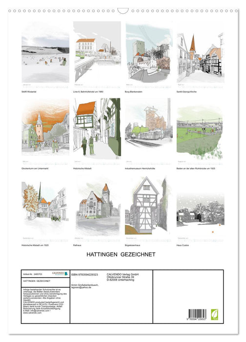 HATTINGEN GEZEICHNET (CALVENDO Wandkalender 2027)