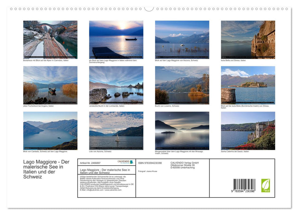 Lago Maggiore - Der malerische See in Italien und der Schweiz (CALVENDO Premium Wandkalender 2027)