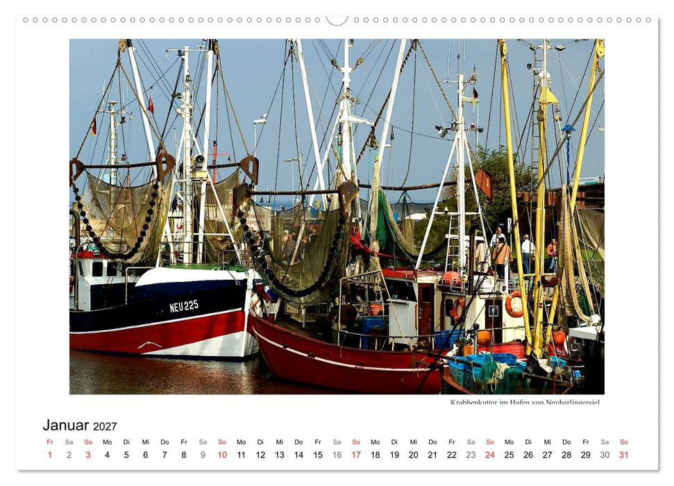 Krabbenkutter in Ostfriesland (CALVENDO Wandkalender 2027)