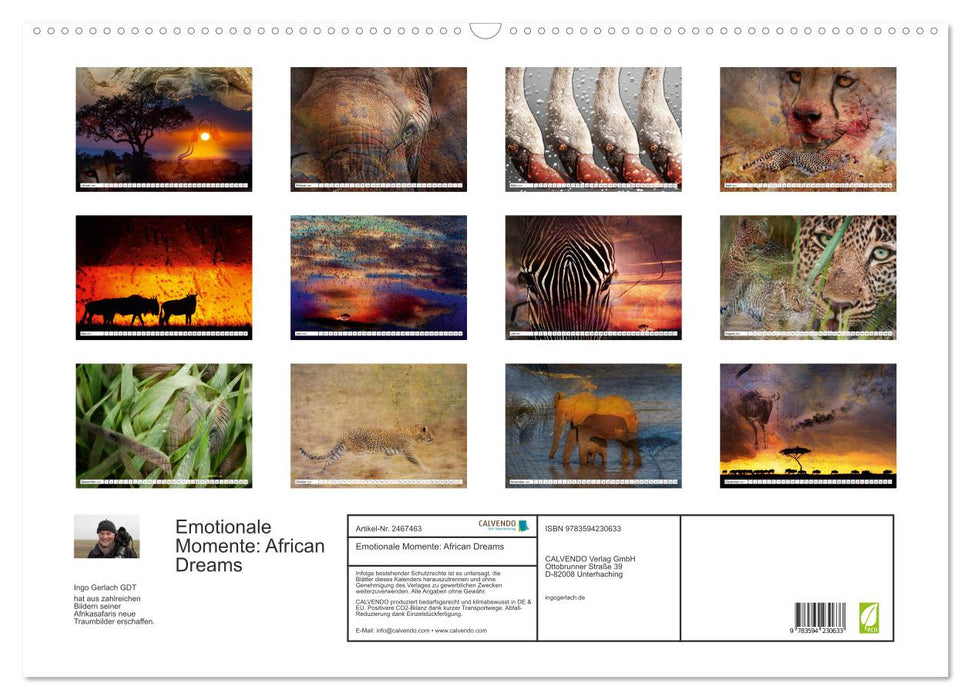 Emotionale Momente: African Dreams (CALVENDO Wandkalender 2027)