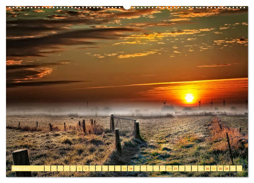 Friesland, verzauberte Landschaft an der Nordsee (CALVENDO Premium Wandkalender 2027)