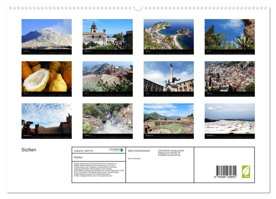Sizilien (CALVENDO Premium Wandkalender 2027)