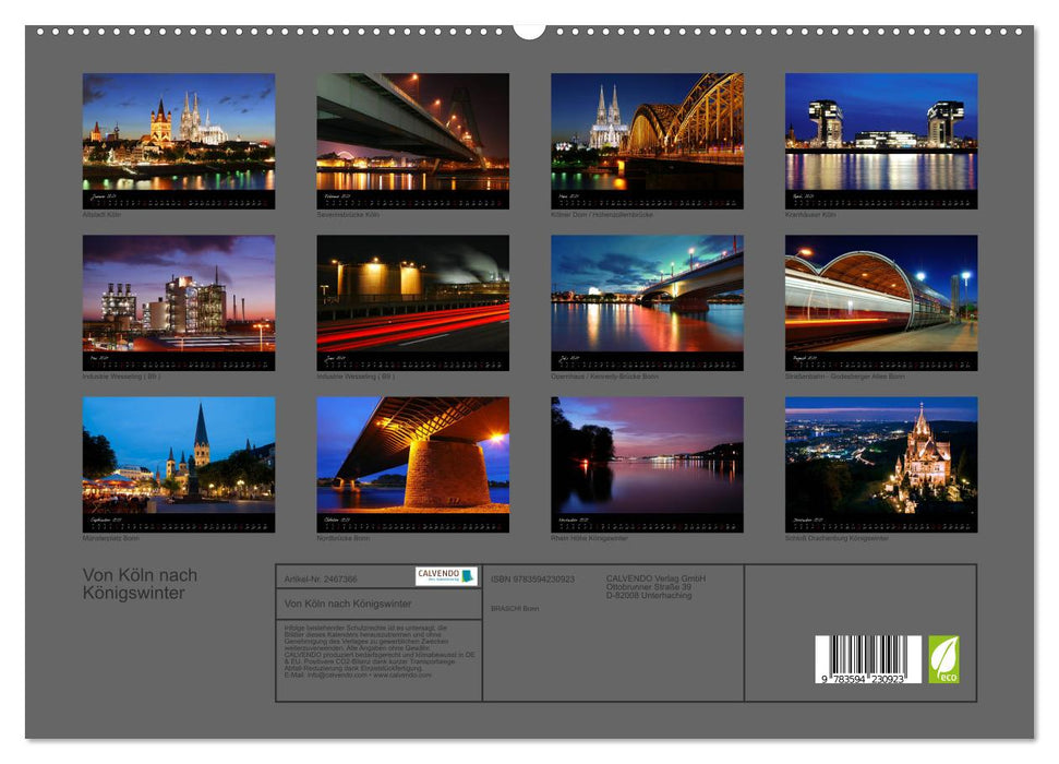 Von Köln nach Königswinter (CALVENDO Premium Wandkalender 2027)