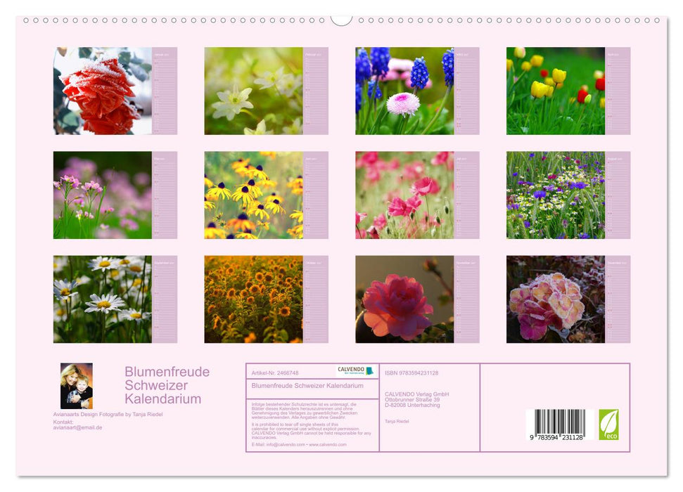 Blumenfreude Schweizer Kalendarium (CALVENDO Premium Wandkalender 2027)