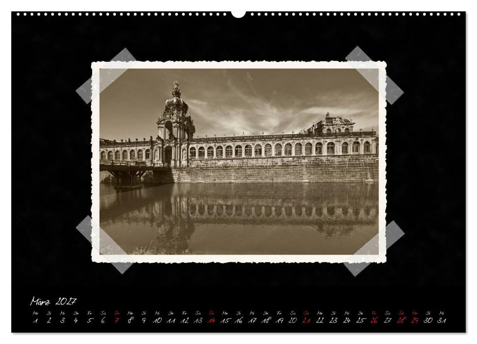 Dresden - Ein Kalender mit Fotografien wie aus einem alten Fotoalbum (CALVENDO Premium Wandkalender 2027)