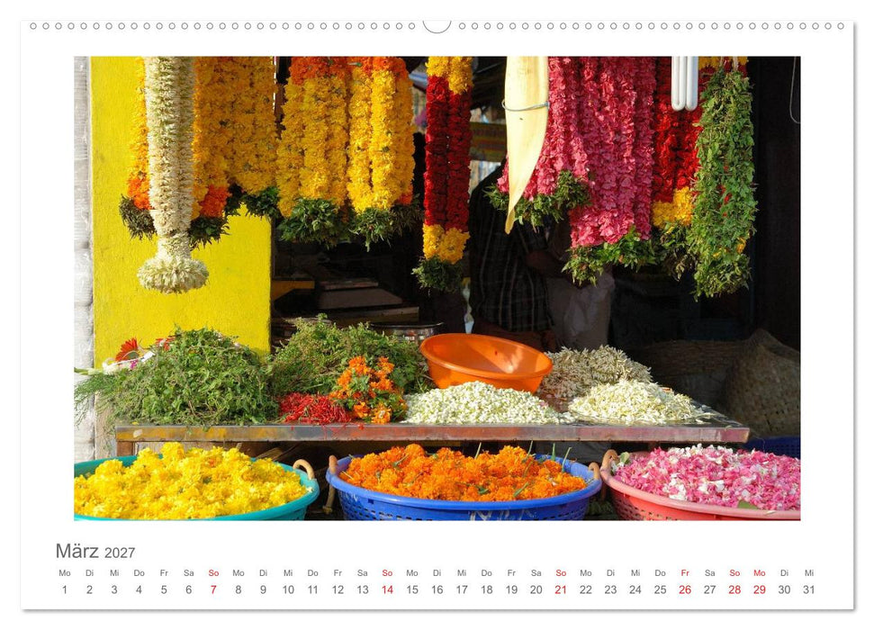 Farbenfrohes Kerala - Eindrücke aus God´s Own Country (CALVENDO Wandkalender 2027)