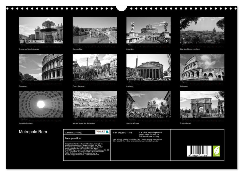 Metropole Rom (CALVENDO Wandkalender 2027)