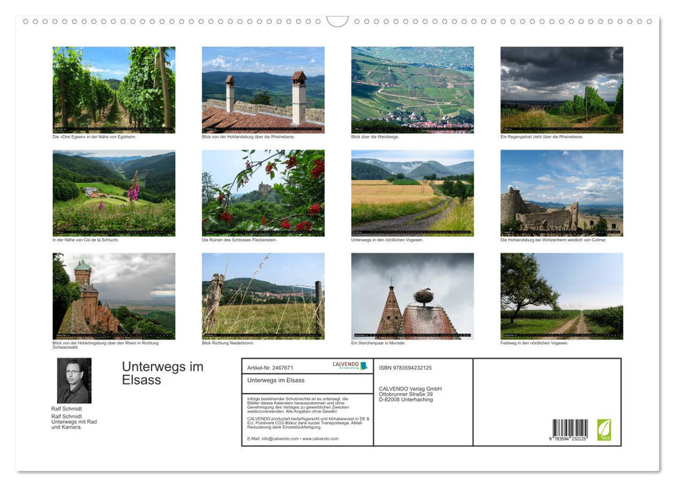 Unterwegs im Elsass (CALVENDO Wandkalender 2027)
