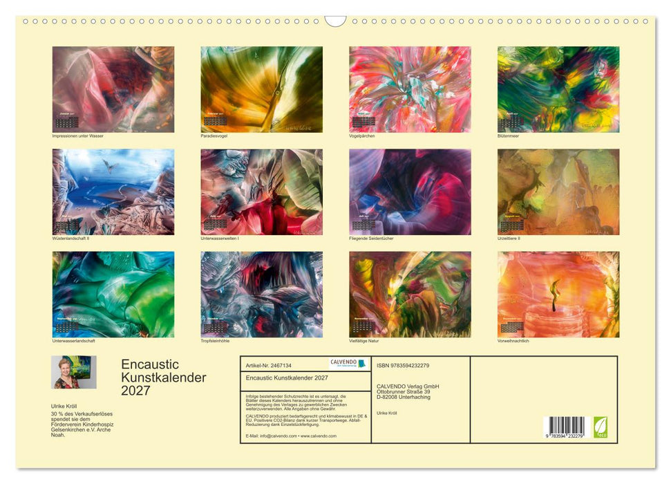 Encaustic Kunstkalender 2027 (CALVENDO Wandkalender 2027)
