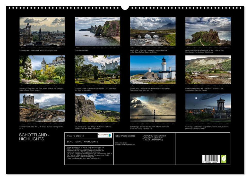 SCHOTTLAND - HIGHLIGHTS (CALVENDO Wandkalender 2027)