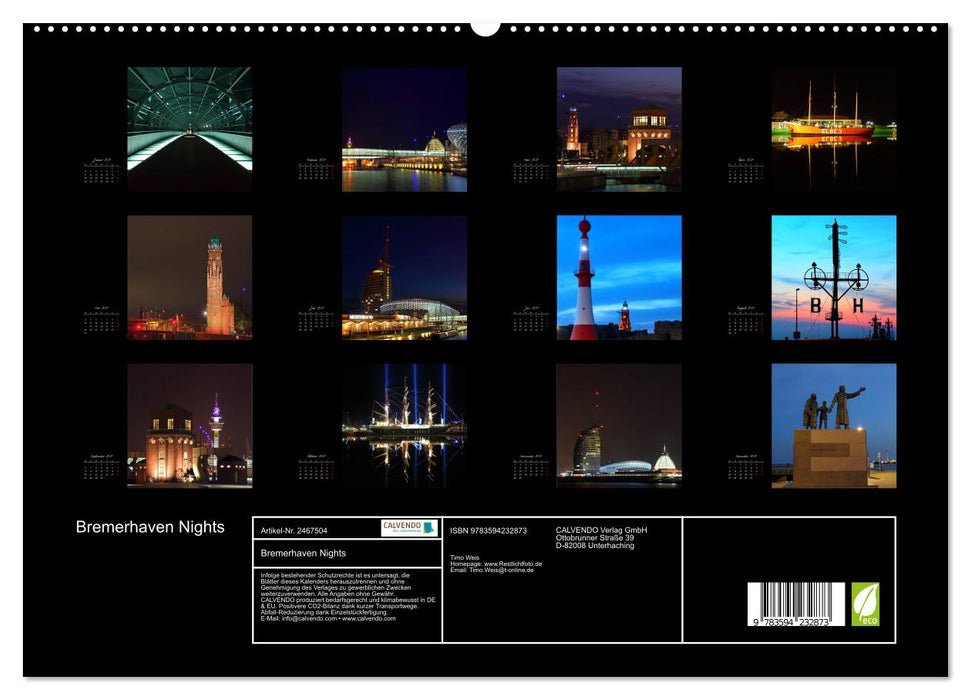 Bremerhaven Nights (CALVENDO Premium Wandkalender 2027)