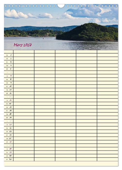 Familienplaner Norwegen (CALVENDO Wandkalender 2027)