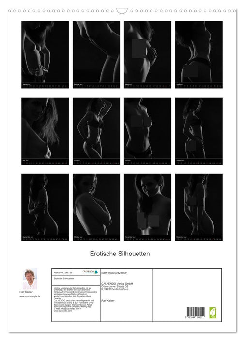 Erotische Silhouetten (CALVENDO Wandkalender 2027)