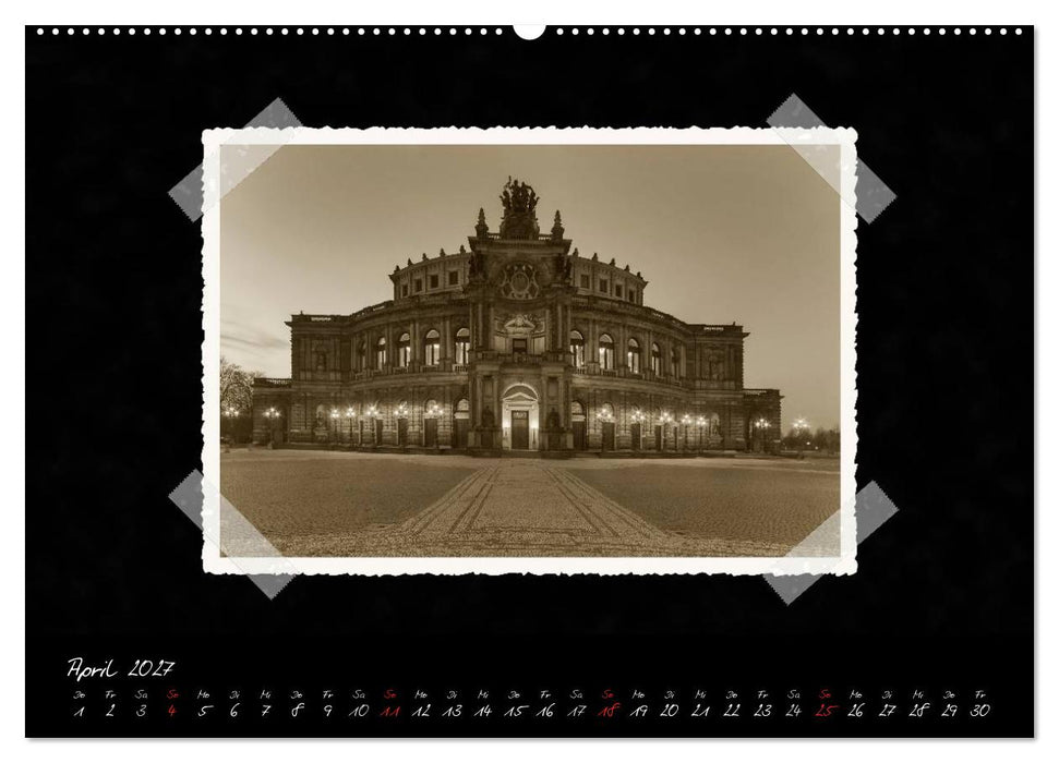 Dresden - Ein Kalender mit Fotografien wie aus einem alten Fotoalbum (CALVENDO Wandkalender 2027)