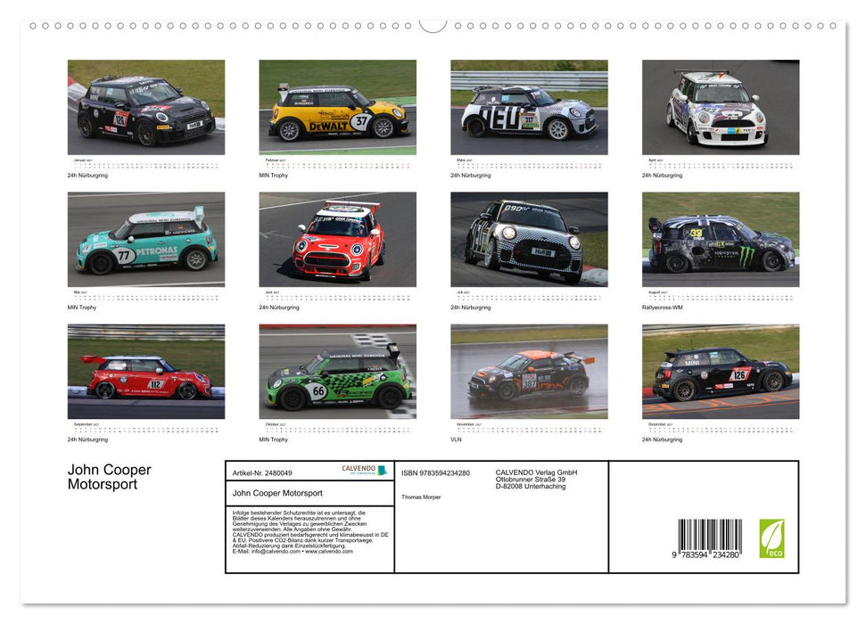 John Cooper Motorsport (CALVENDO Premium Wandkalender 2027)