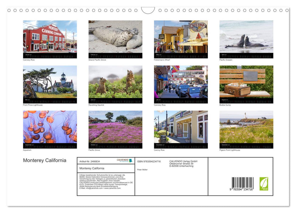 Monterey California (CALVENDO Wandkalender 2027)