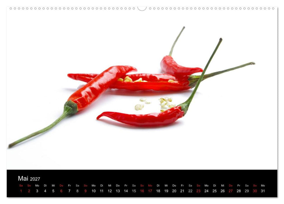 Hot Chili Küchen Kalender österreichisches Kalendarium (CALVENDO Wandkalender 2027)