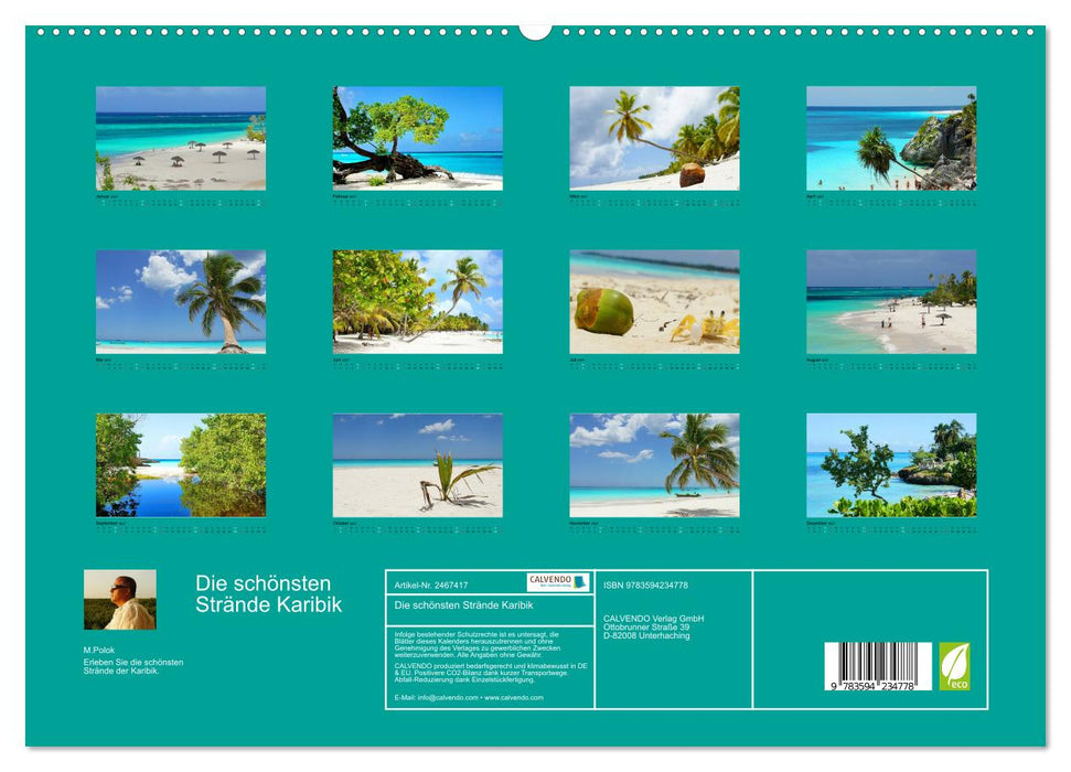 Die schönsten Strände Karibik (CALVENDO Premium Wandkalender 2027)