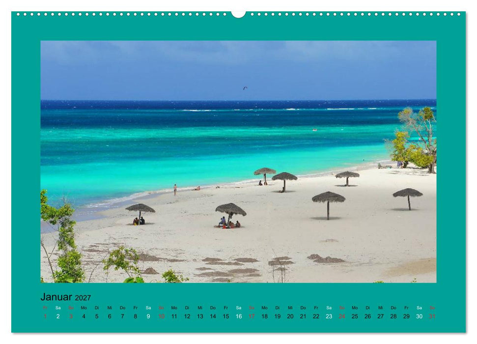 Die schönsten Strände Karibik (CALVENDO Premium Wandkalender 2027)