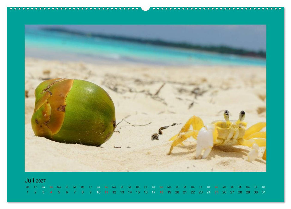 Die schönsten Strände Karibik (CALVENDO Premium Wandkalender 2027)