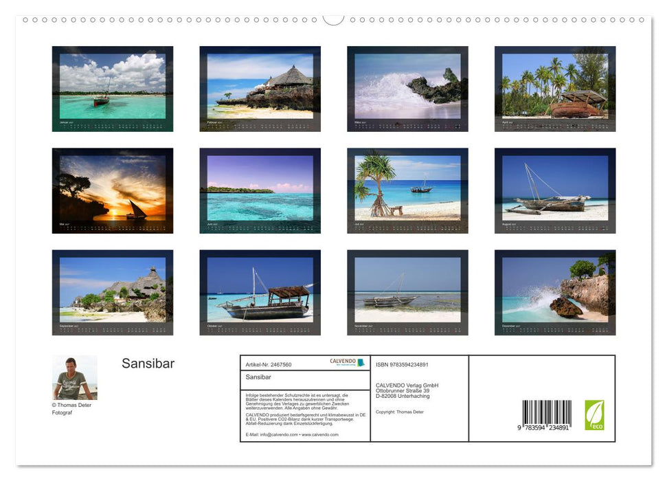 Sansibar (CALVENDO Premium Wandkalender 2027)