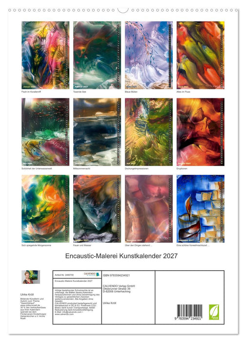 Encaustic-Malerei Kunstkalender 2027 (CALVENDO Premium Wandkalender 2027)