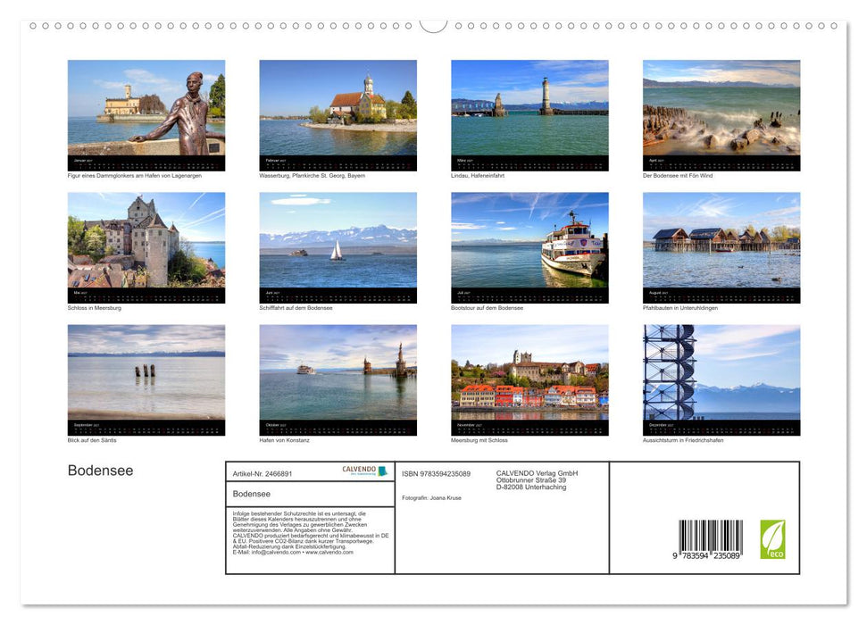 Bodensee (CALVENDO Premium Wandkalender 2027)