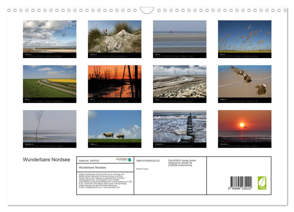 Wunderbare Nordsee (CALVENDO Wandkalender 2027)