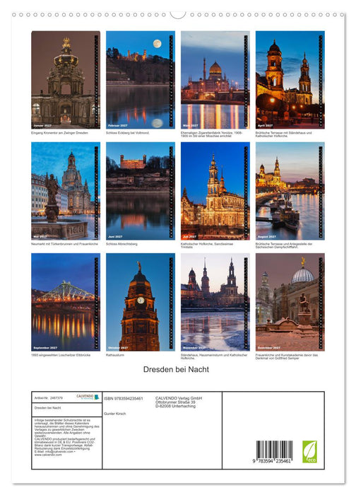 Dresden bei Nacht (CALVENDO Premium Wandkalender 2027)